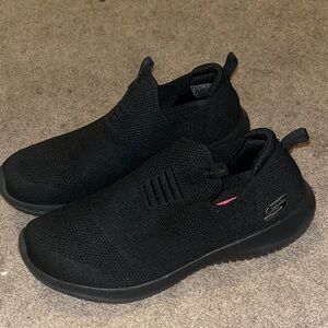 Skechers Black Slip-On Shoes
